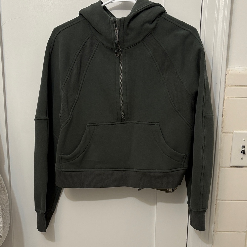 Dark Green lululemon Half-Zip Hoodie size 4